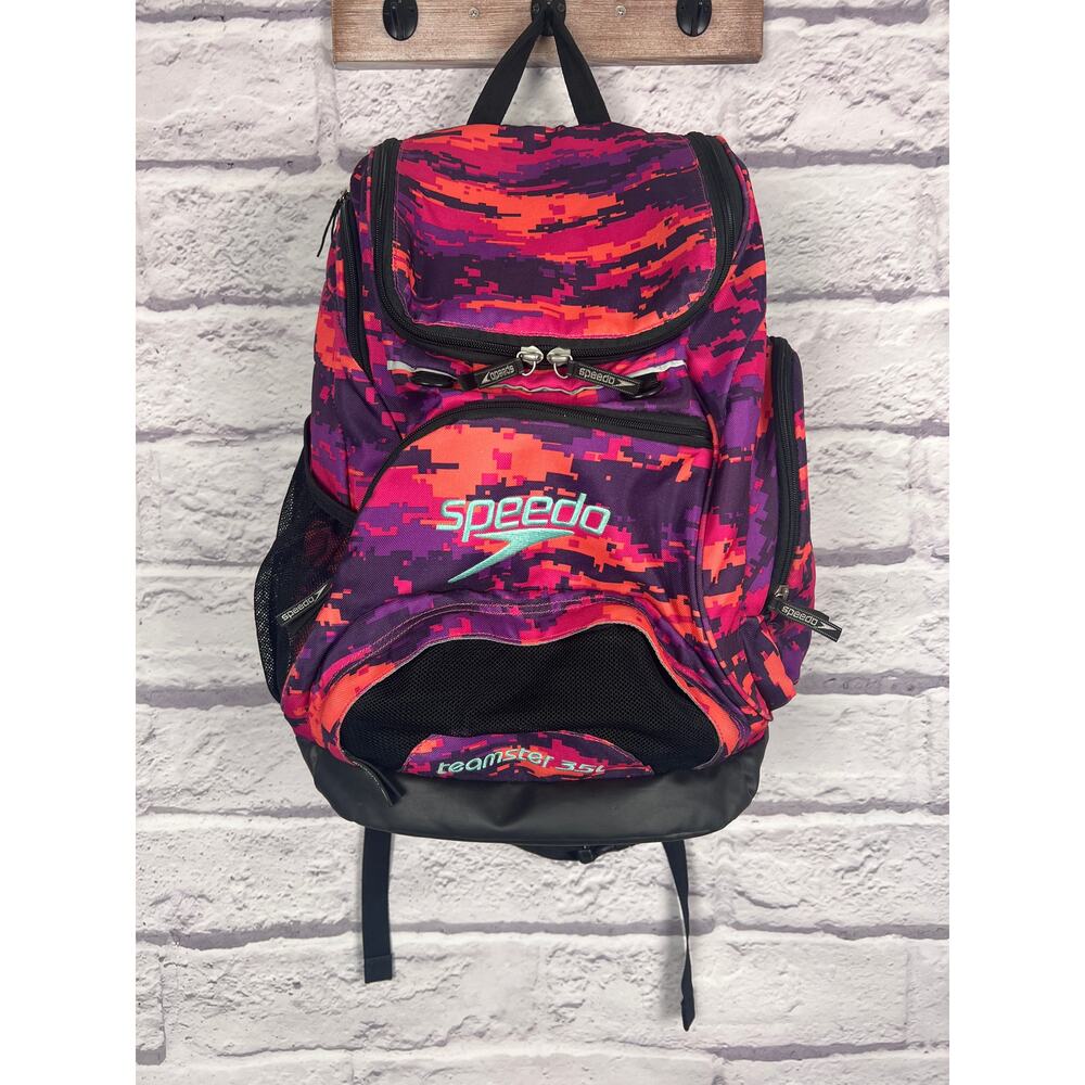 Speedo Unisex 35L Teamster Digital Camo Backpack Swim Bag Athleisure Outdoor Y2K - Picture 3 of 13